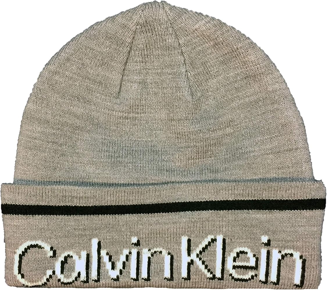 Calvin Klein Men`s Beanie (Grey(A9KH5557), One Size)