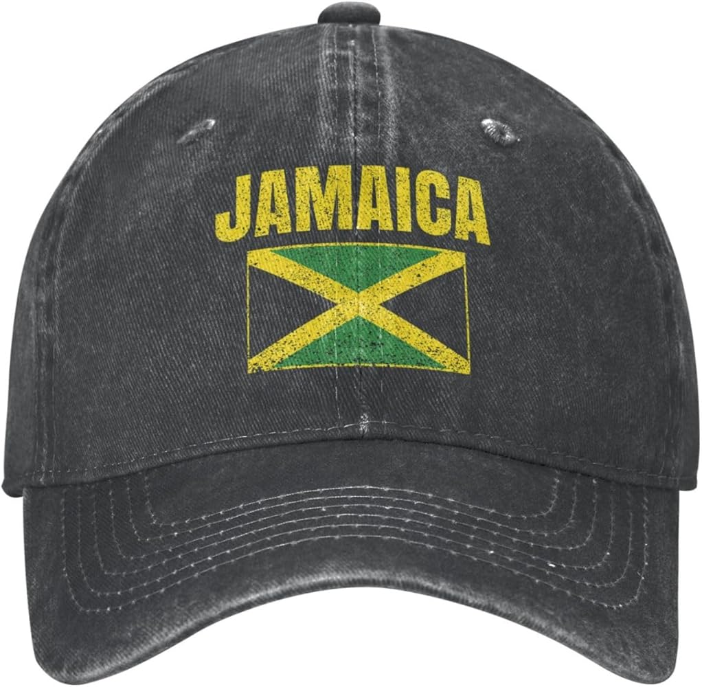 Jamaica Flag Baseball Cap, Adjustable Jamaica Jamaican Baseball Hat Golf Dad Hat for Men Women