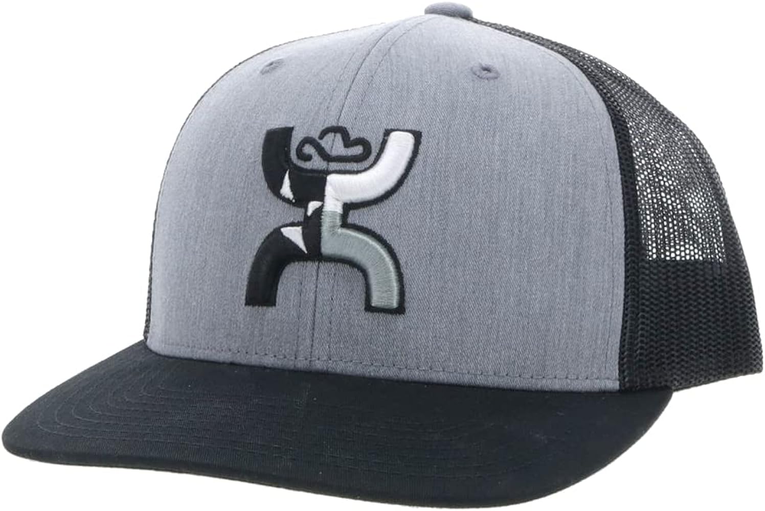 HOOEY Texican Adjustable Snapback Hat (Grey/Black) 0-8