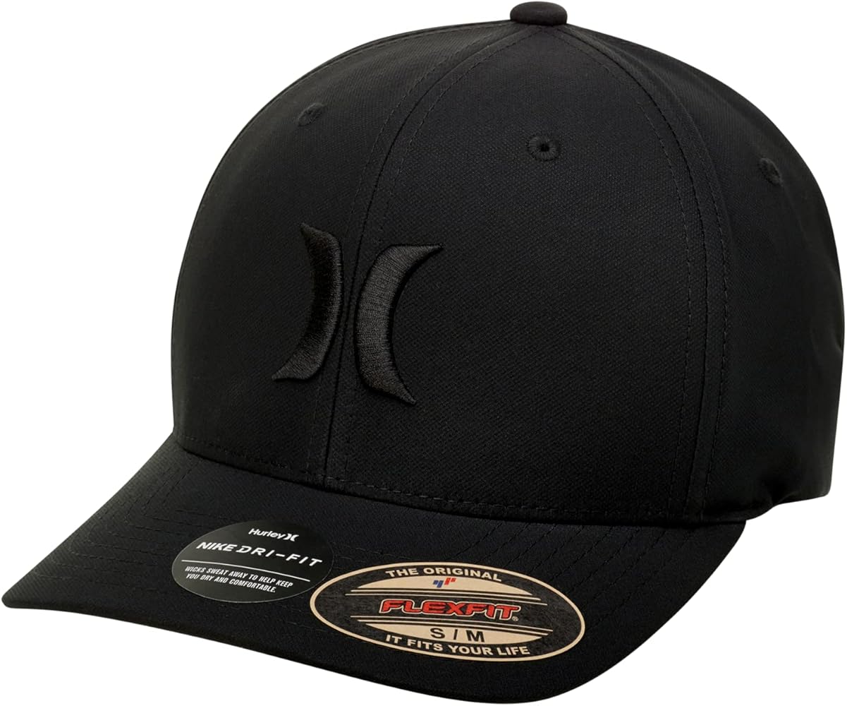 Hurley Men's One And Only Black Flexfit Hat