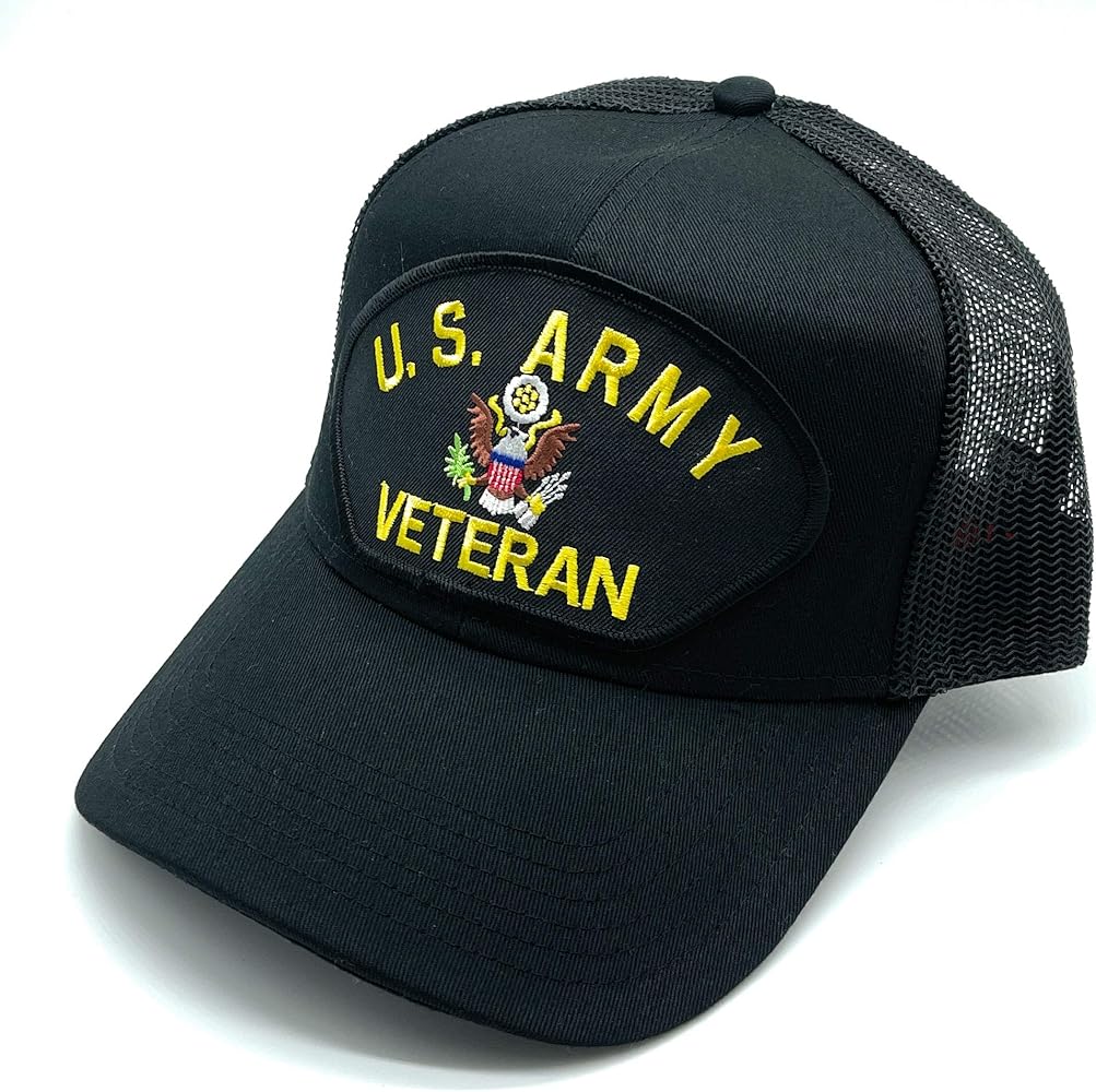 US Army Veteran Patch Mesh Adjustable Baseball Cap