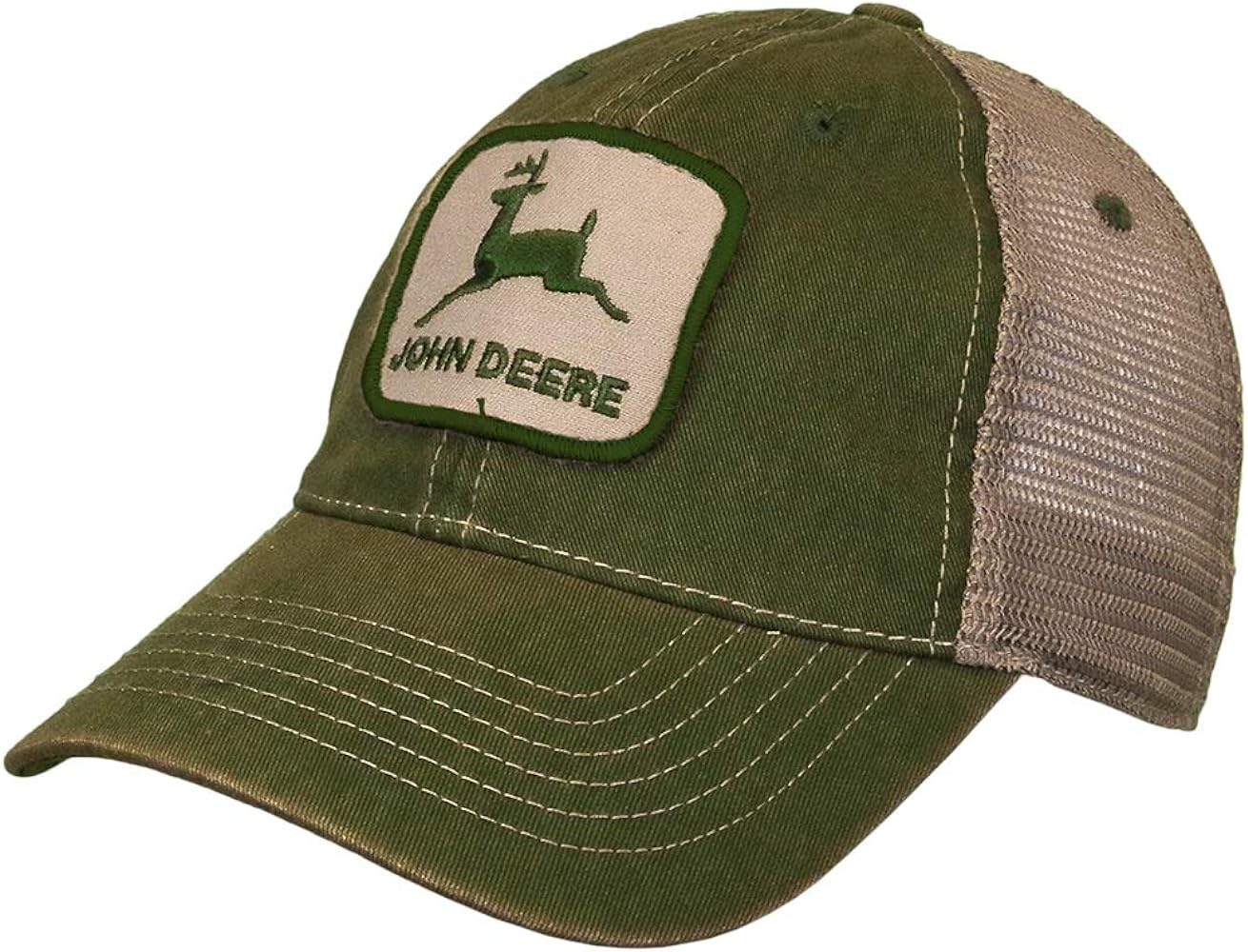 John Deere Men's 13080608IV00, Green/Beige, One Size