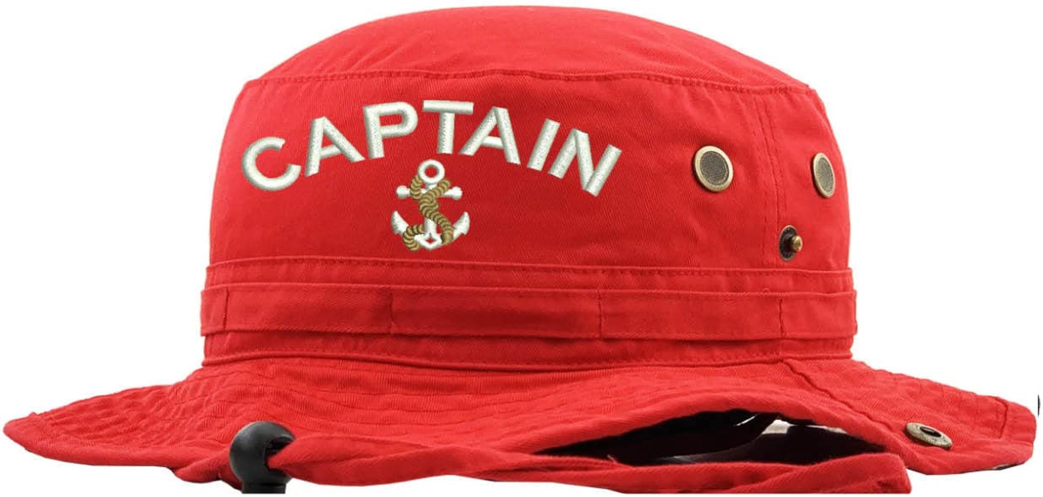 ALLNTRENDS Captain Embroidered Boonie Hat Cute Graphic Summer Beach Cap