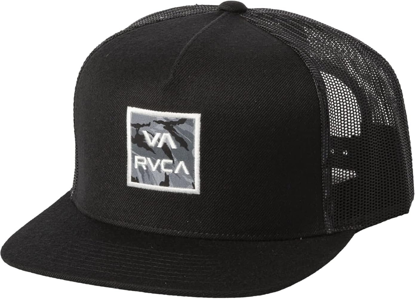 RVCA Men's Va All The Way Print Trucker, Black