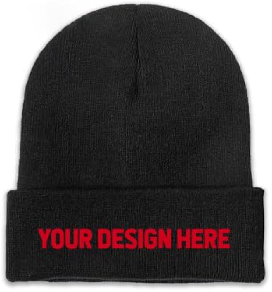 Custom Beanie Hat, Personalized Make Your Own Knitted Trucker Hat with Your Photo/Logo/Text for Men and Women