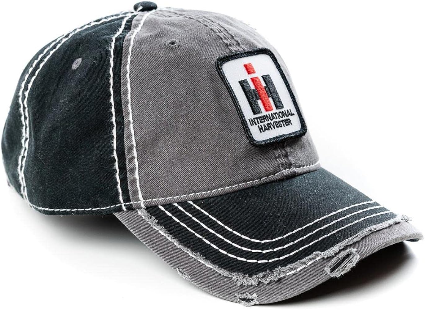 Case IH CNH Gray Distressed Hat with Patch, Gray, One Size