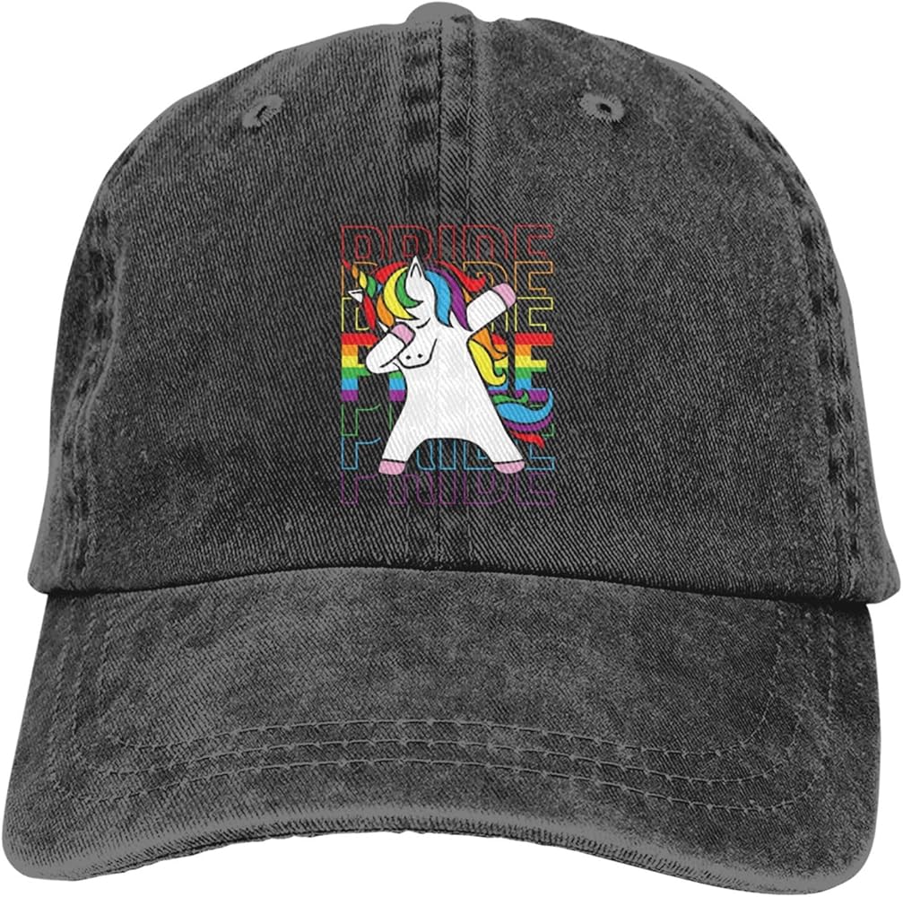 Unicorn Rainbow Pride Month Baseball Cap Golf Dad Hat Adjustable Original Classic Low Profile Cotton Hat Men Women