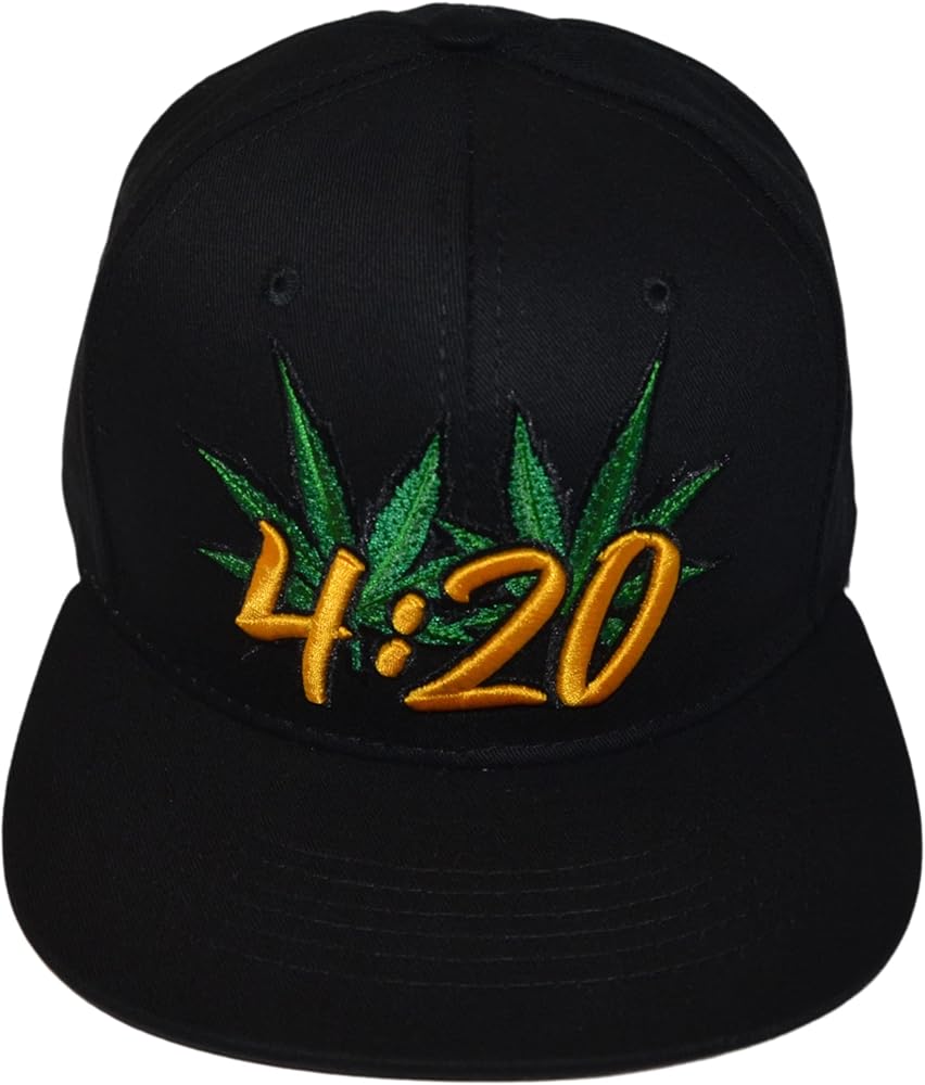 Popfizzy Weed Hat, Unisex Pot Leaf Hats, Cannabis Baseball Caps, Hip-Hop Hats, Marijuana Snapback Cap, Weed Gifts for Stoners