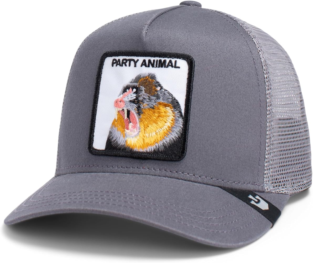 Goorin Bros. The Farm Unisex Original Adjustable Snapback Trucker Hat, Grey (The Party Animal), One Size