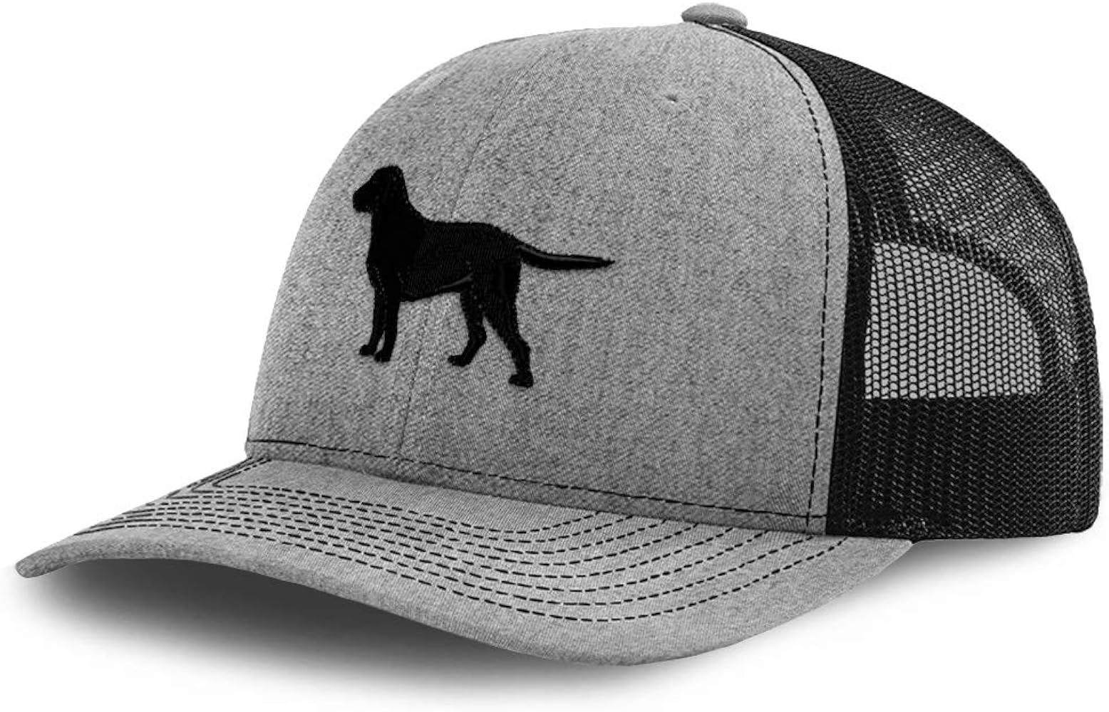 Custom Richardson Trucker Hat Black Labrador Retriever Lab Embroidery Polyester