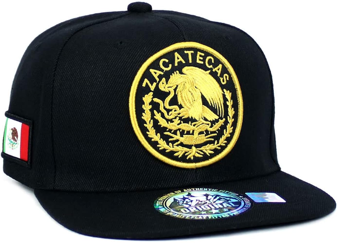 Mexican Hat Mexico State Federal Logo Embroidered Snapback Flat Bill Baseball Cap