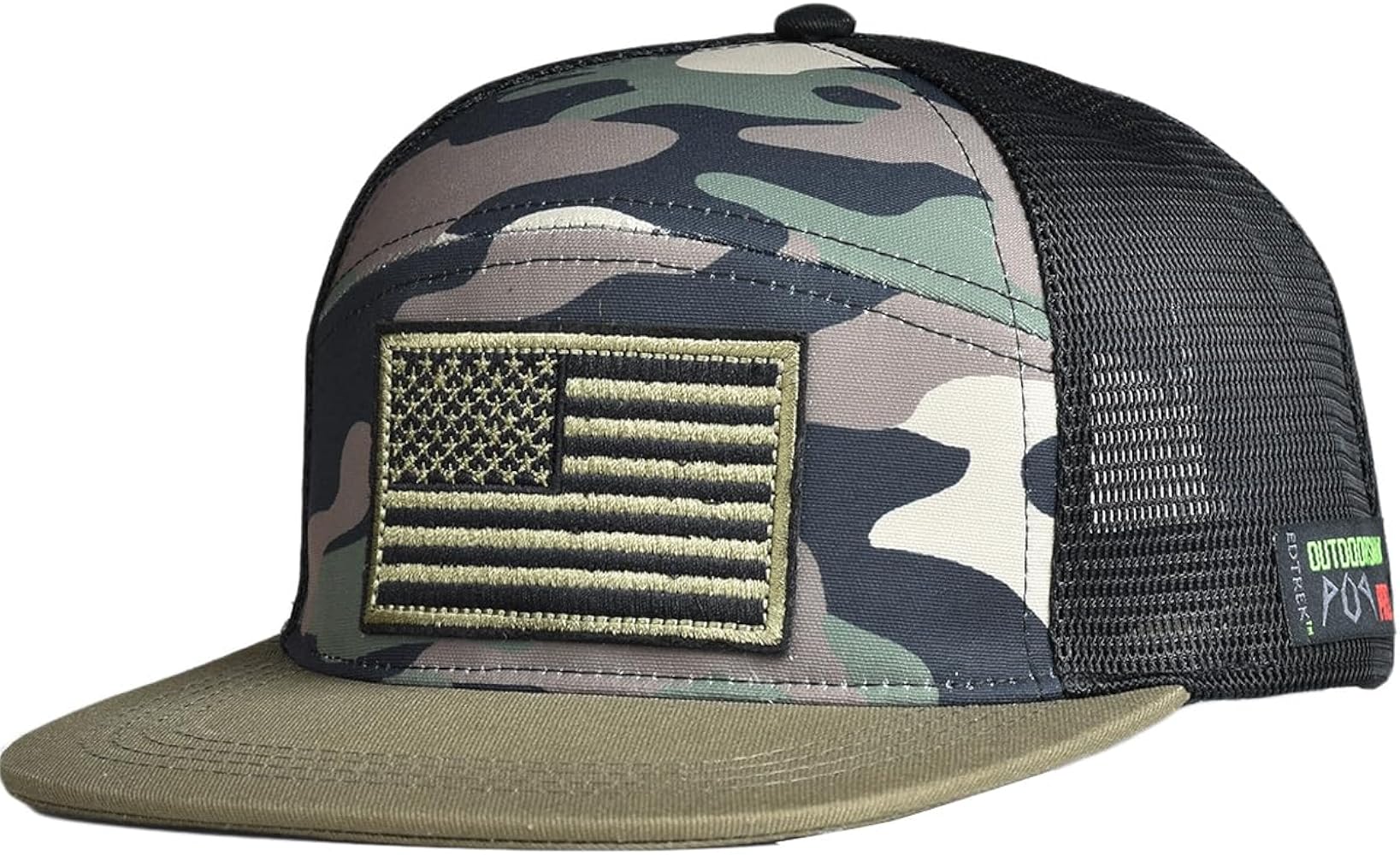 Outdoorsman Pro 7-Panel Flat Brim Snapback Hat