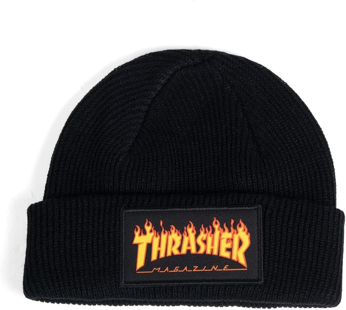 Thrasher Flame Logo Beanie Black OS