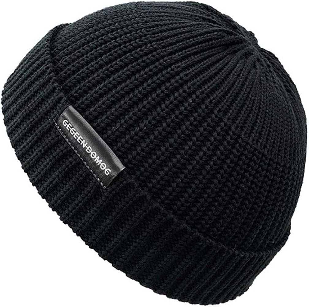 Men Women Knit Watch Cap Cotton Winter Solid Color Beanie Skull Cap Harbour Cuffed Hat