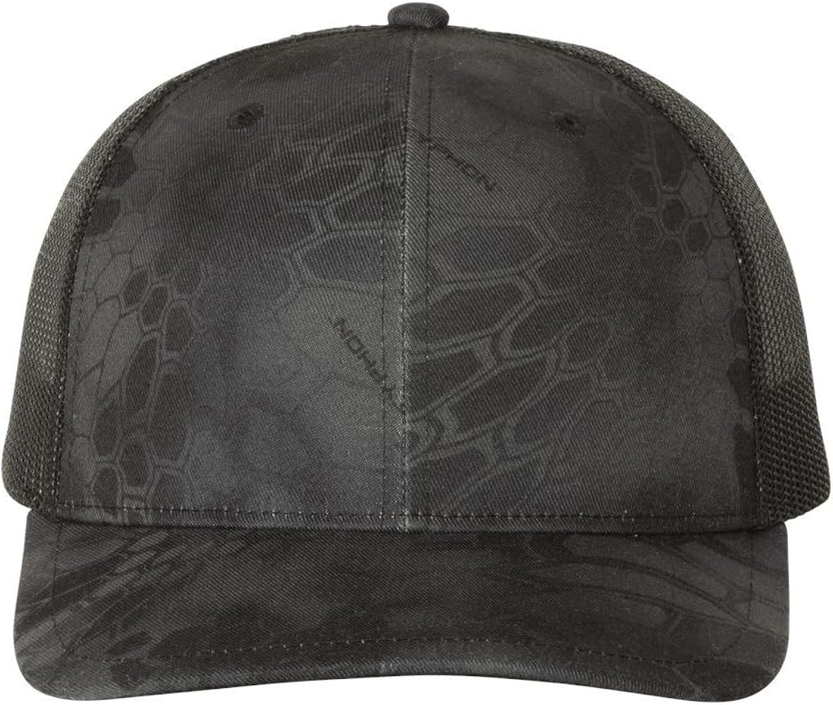 Richardson Patterned Snapback Trucker Cap Adjustable Kryptek Typhon/ Black