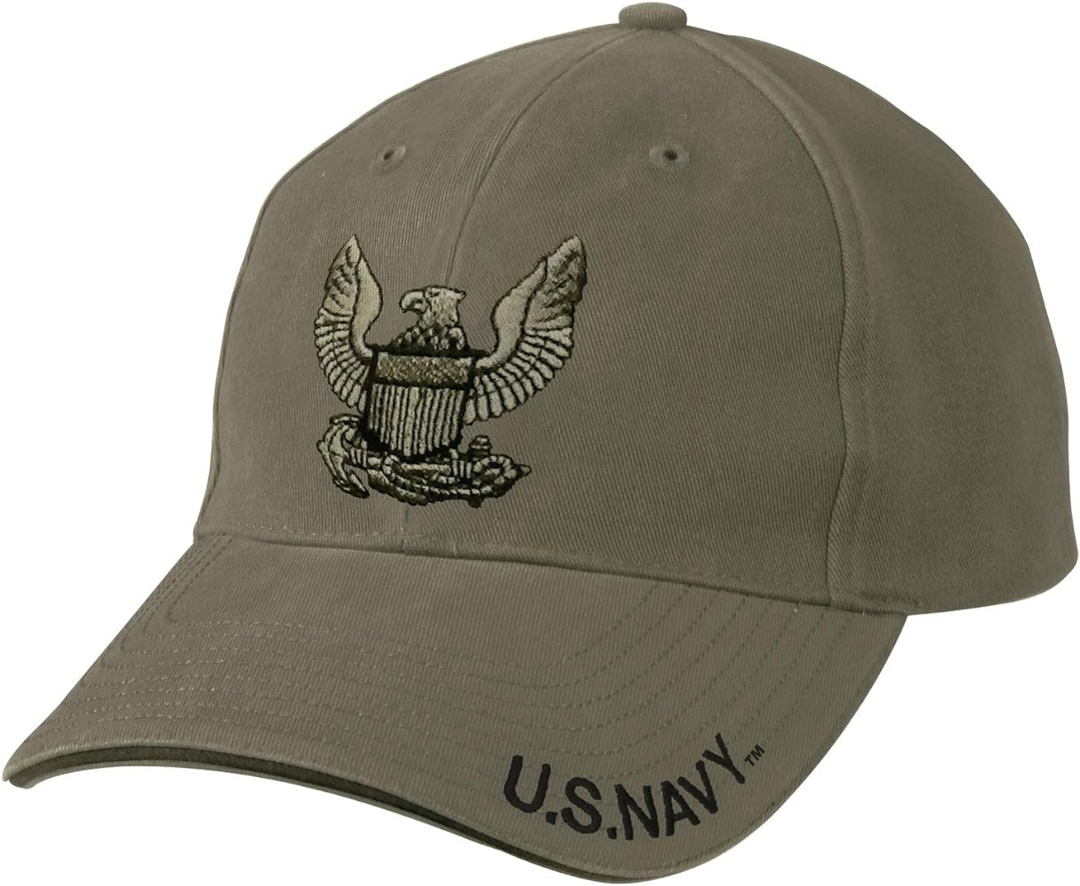 Rothco Vintage U.S. Navy Eagle Low Profile Cap, Olive Drab