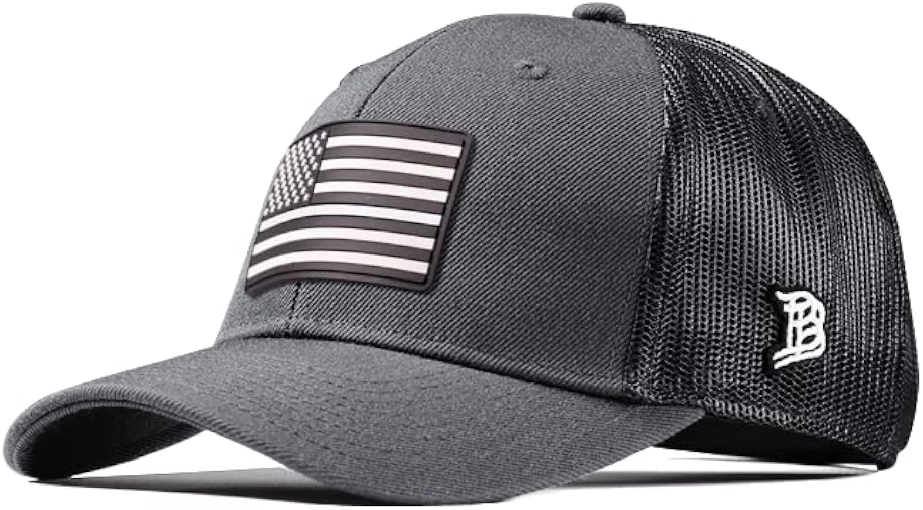 Branded Bills Vintage Old Glory PVC Curved Trucker, Snapback Closure, Lightweight, Comfortable Baseball Cap