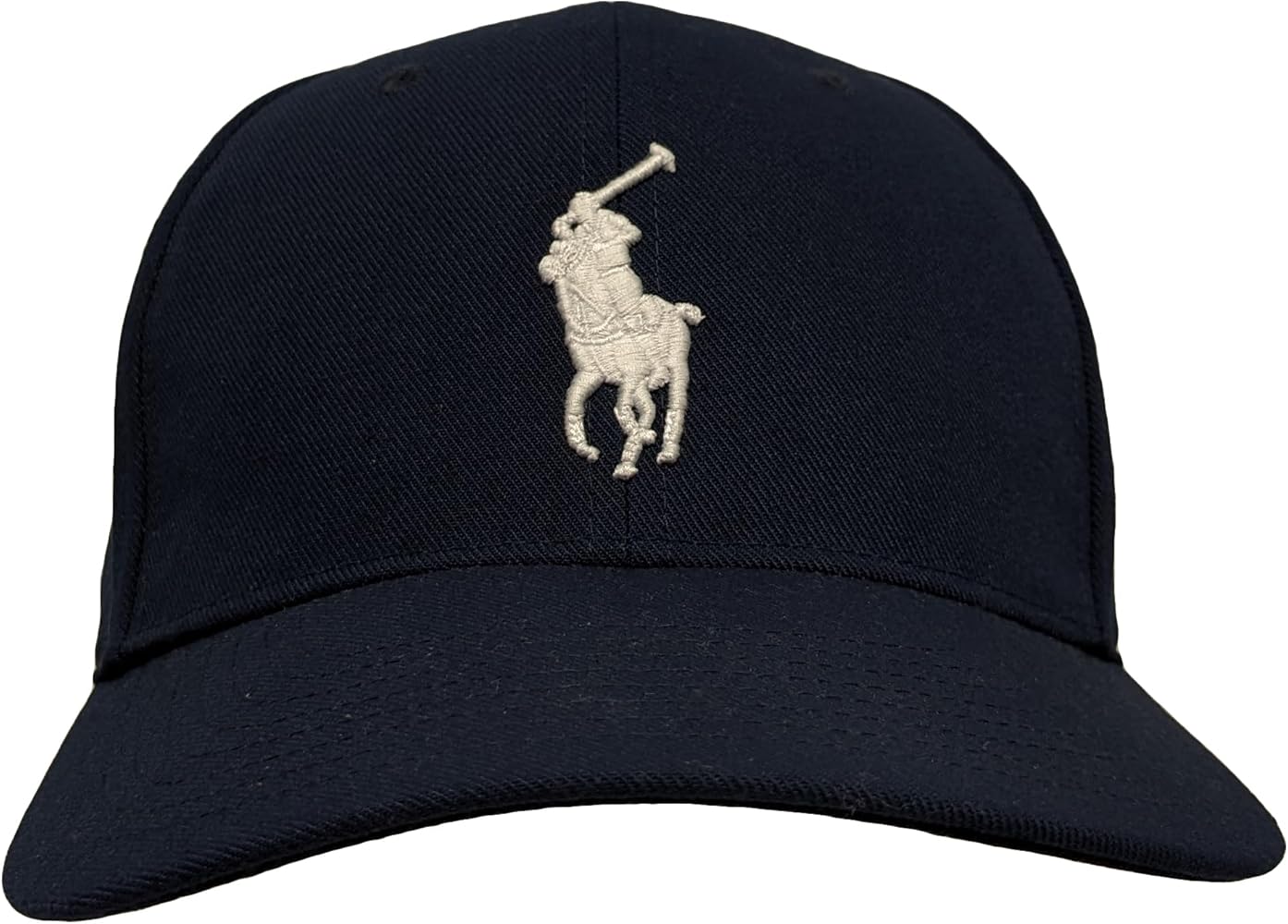 POLO RALPH LAUREN Men's Big Logo Baseball Snapback (One Size, Navy (White))