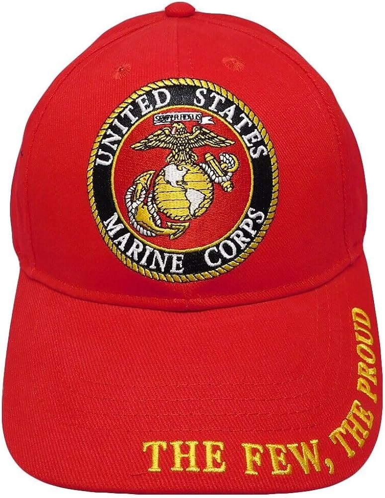 USMC Marines Marine Corps United States Red Semper Fi Embroidered Cap Hat