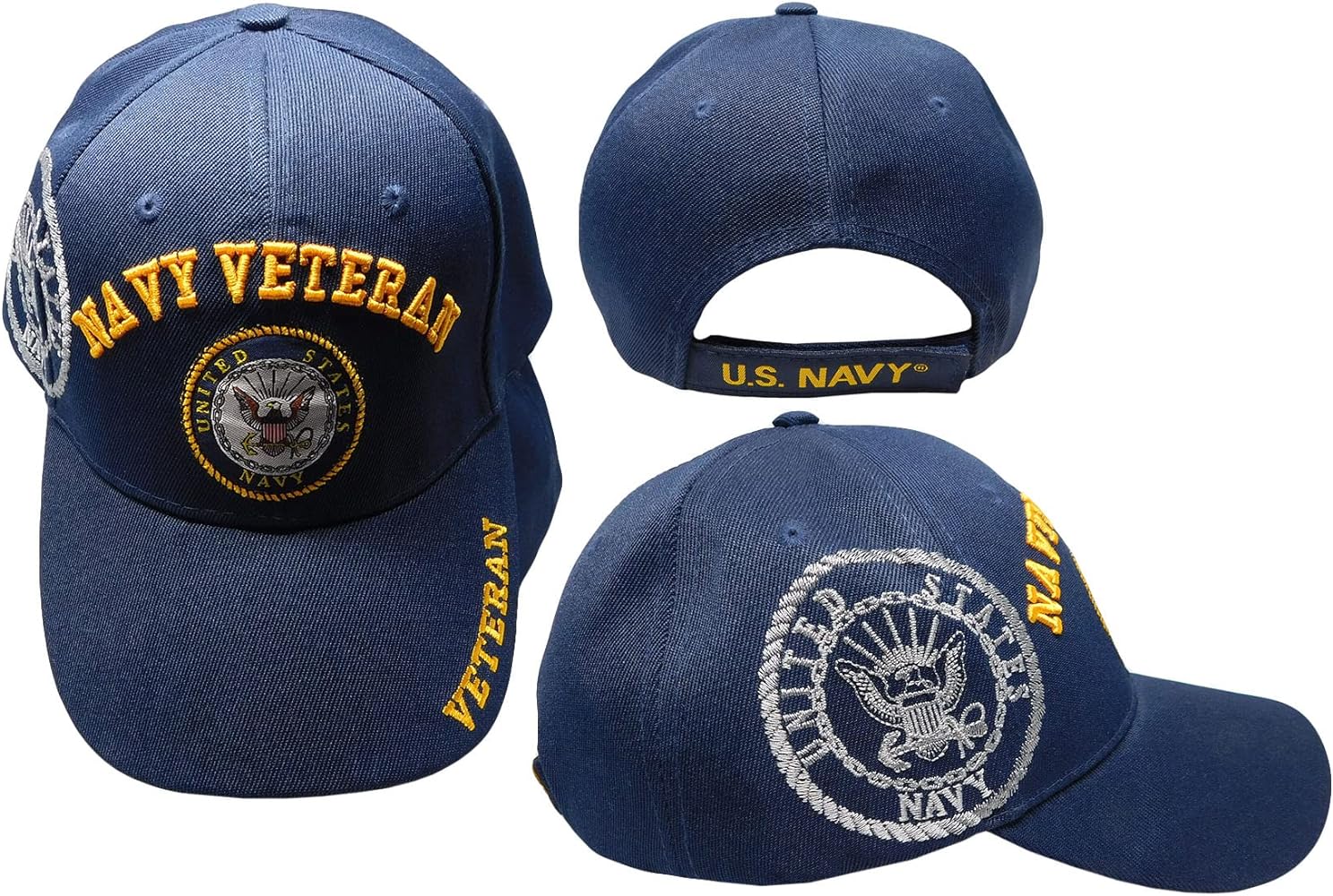 Trade Winds U.S. Navy Veteran with Shadow Officially Licensed Military Baseball Cap Hat