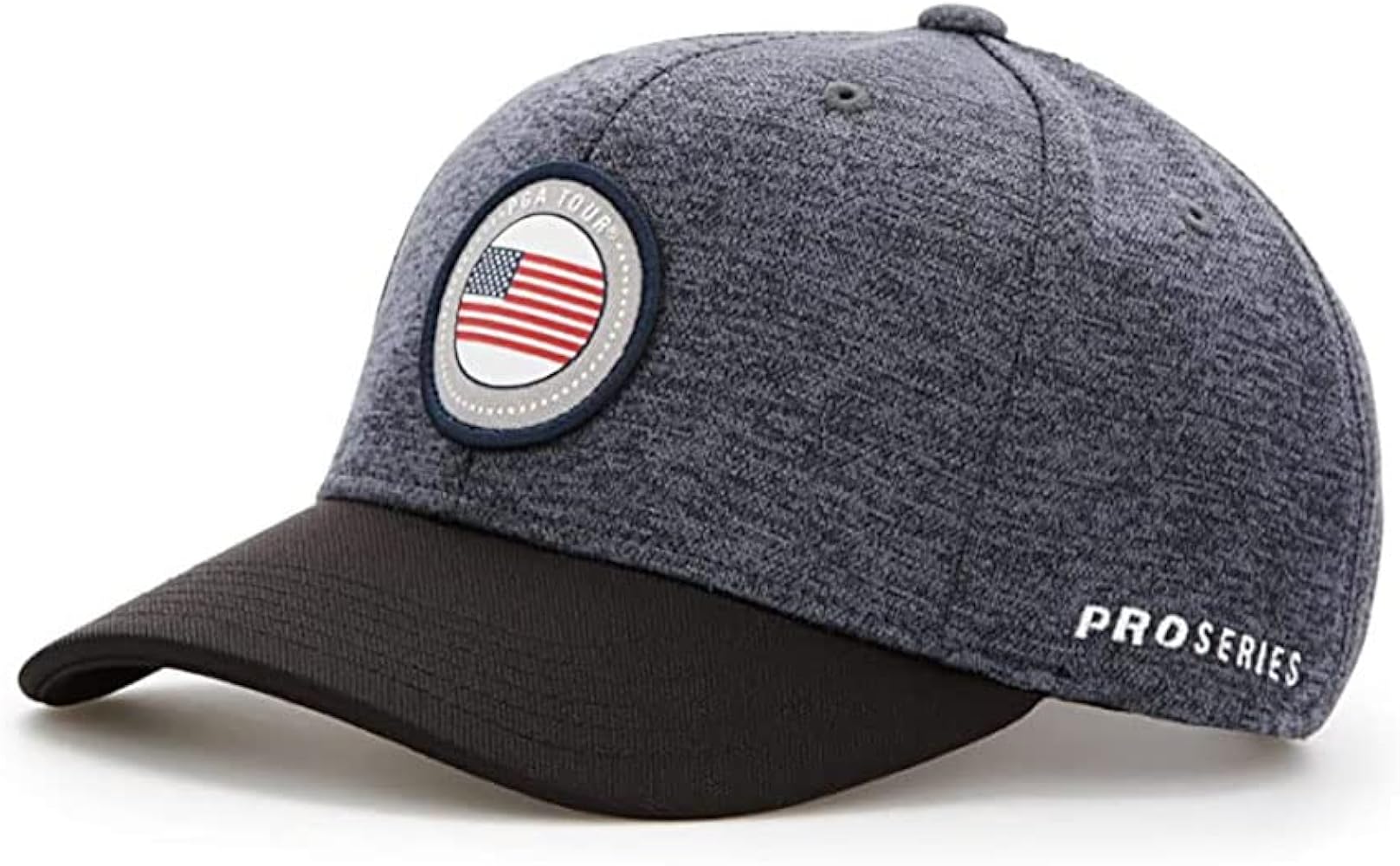 PGA TOUR Men's Americana Golf Cap, Caviar Heather