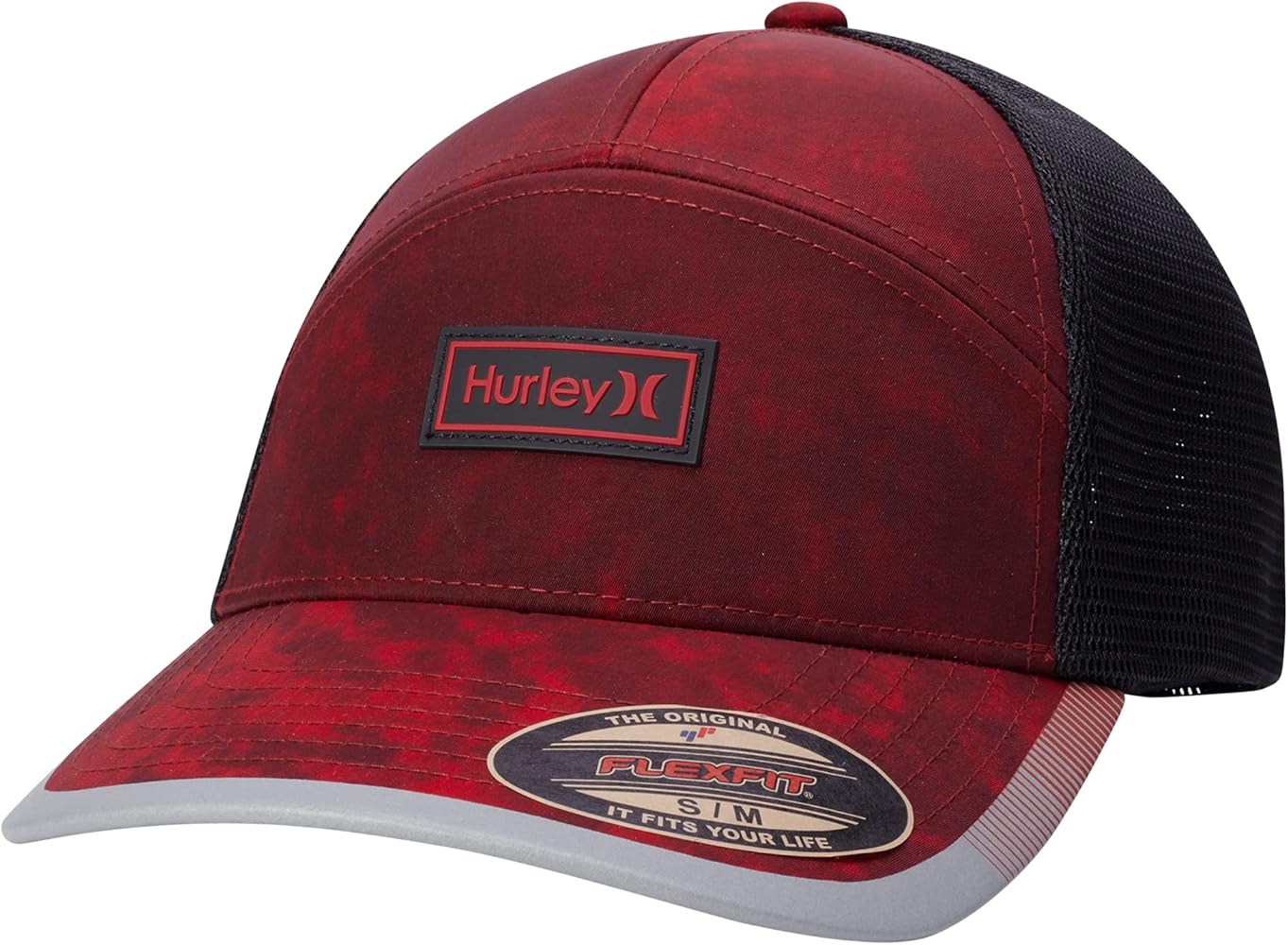 Hurley Men's Baseball Cap - Mission Curved Brim Fitted Trucker Hat