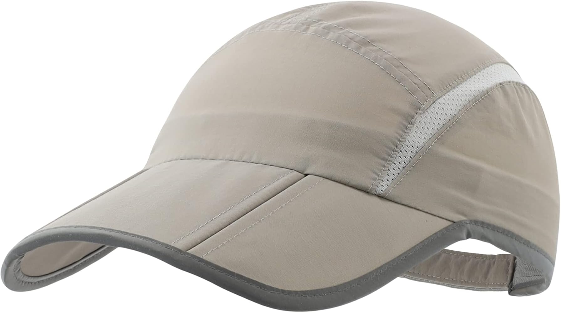 Connectyle Foldable Mesh Sports Cap with Reflective Stripe Breathable Sun Runner Cap