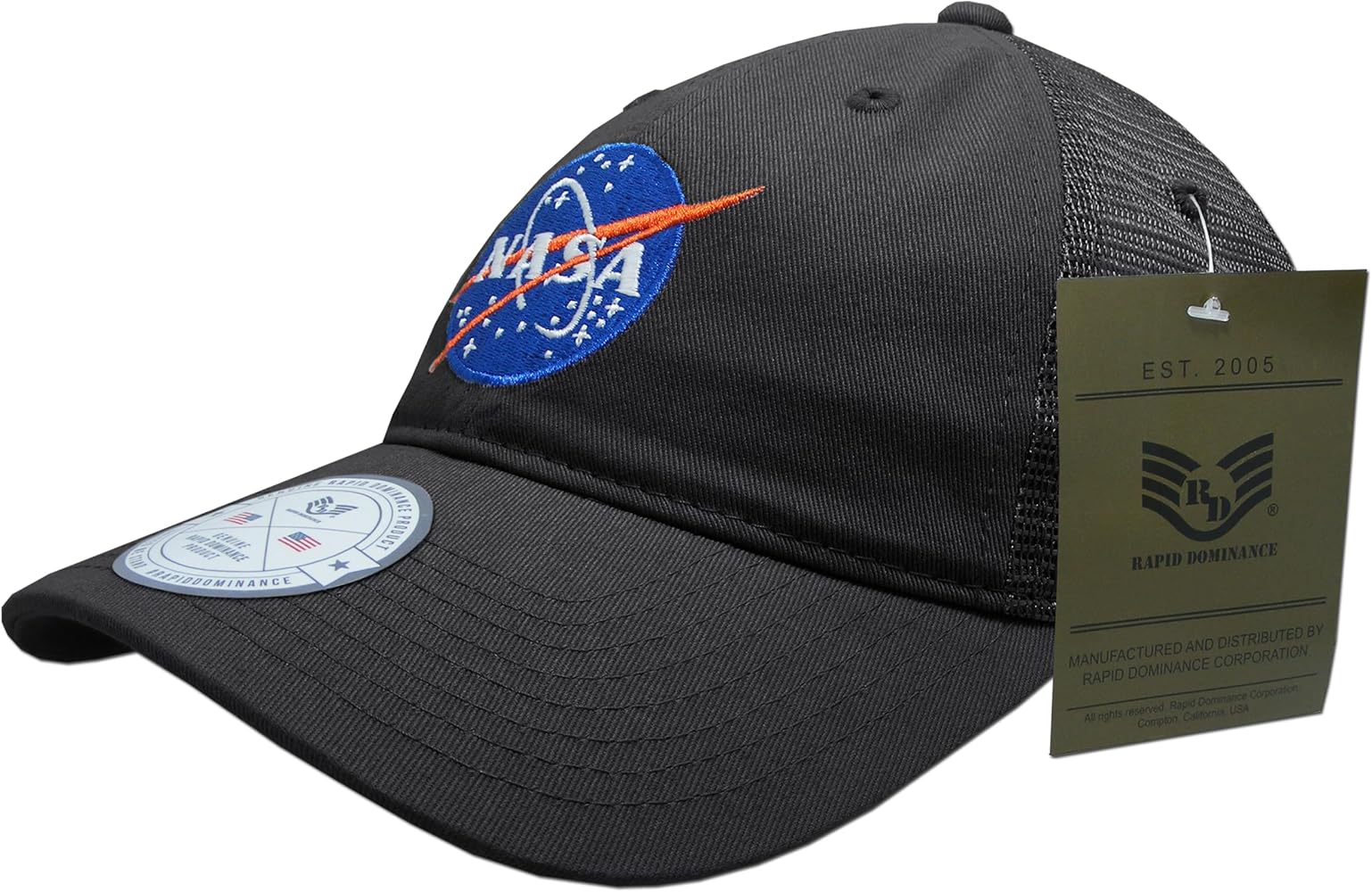 Rapiddominance Standard NASA Relaxed Trucker Cap, Meatball, BLK