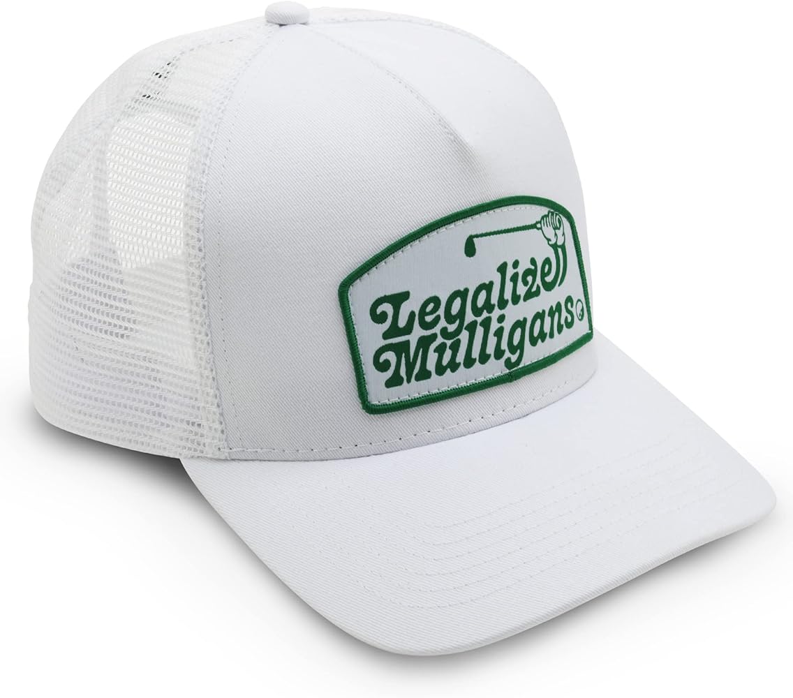 Funny Golf Legalize Mulligans Lucky Golfing Hat Embroidered Patch Mesh Back Trucker Snapback Hats Great Gifts for Golfer Cap