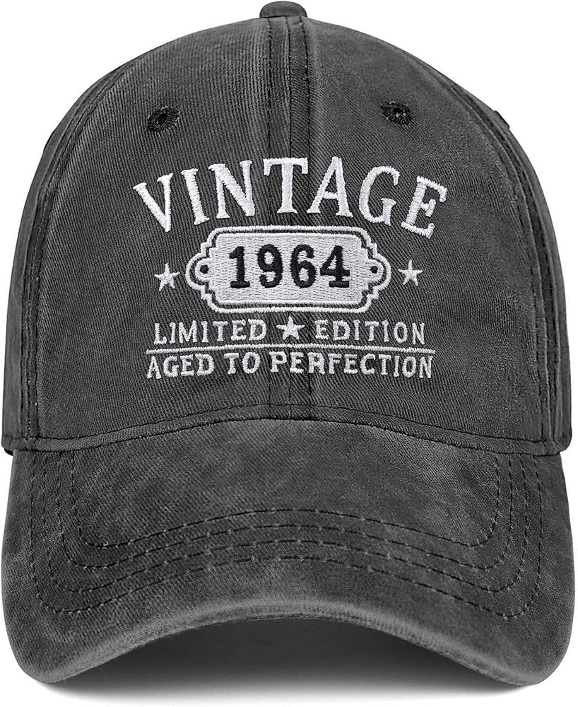 Happy 60th Birthday Gifts for Women Man Vintage 1964 Baseball Cap Funny Gifts Ideas