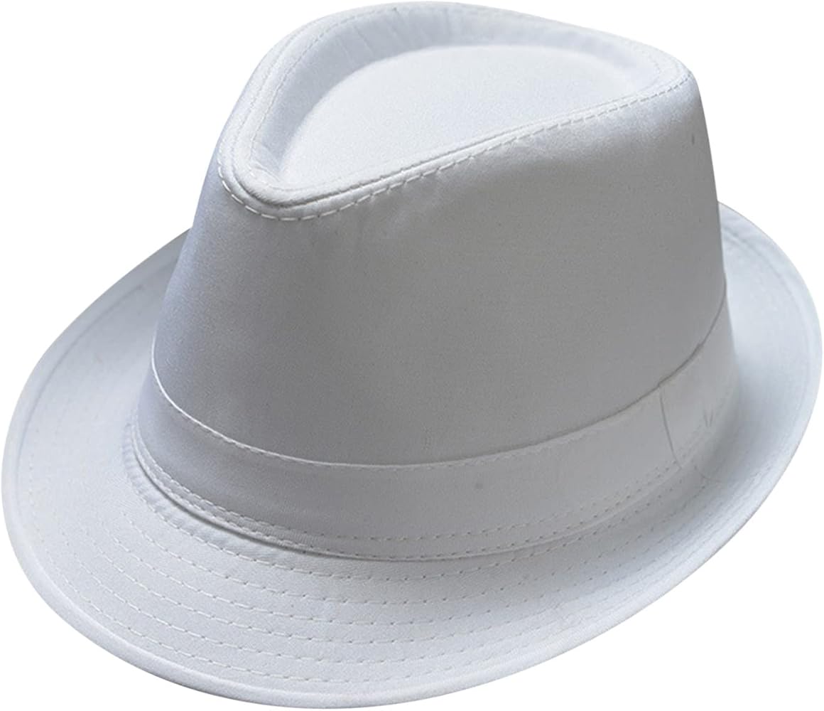 Men's Classic Fedoras Hats Vintage Summer Outdoor Beach Sun Cap Short Brim Fedora Panama Jazz Hat for Men Women