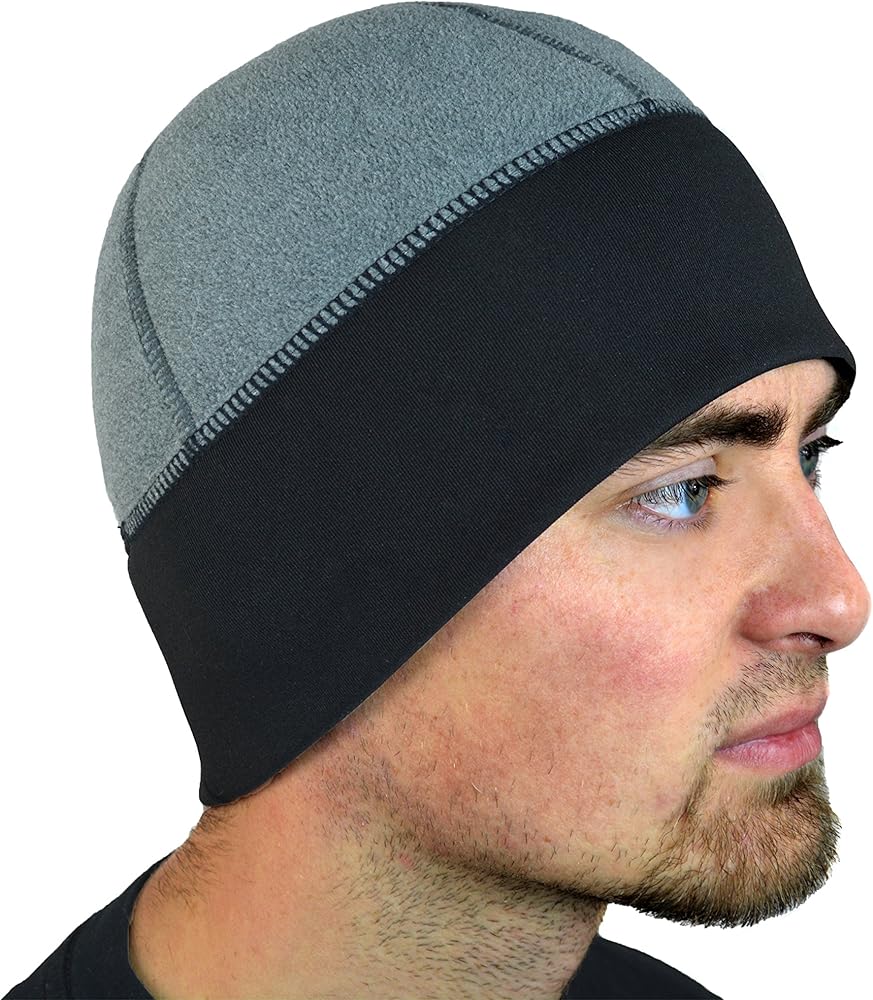 isotoner Gray Warm Winter Micro Fleece Beanie- Sports Outdoor Exercise Skully Cap