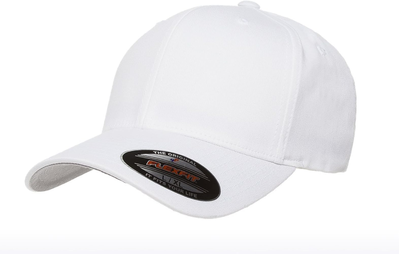 Flexfit V Cotton Twill Fitted Hat 5001 XXL (7 3/8" to 8") - White