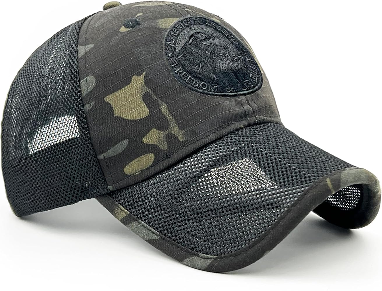 Mens Camo Mesh Baseball Hat American Flag USA Eagle Tactical Operator Patriotic Caps US Army Military OCP Ball Hats