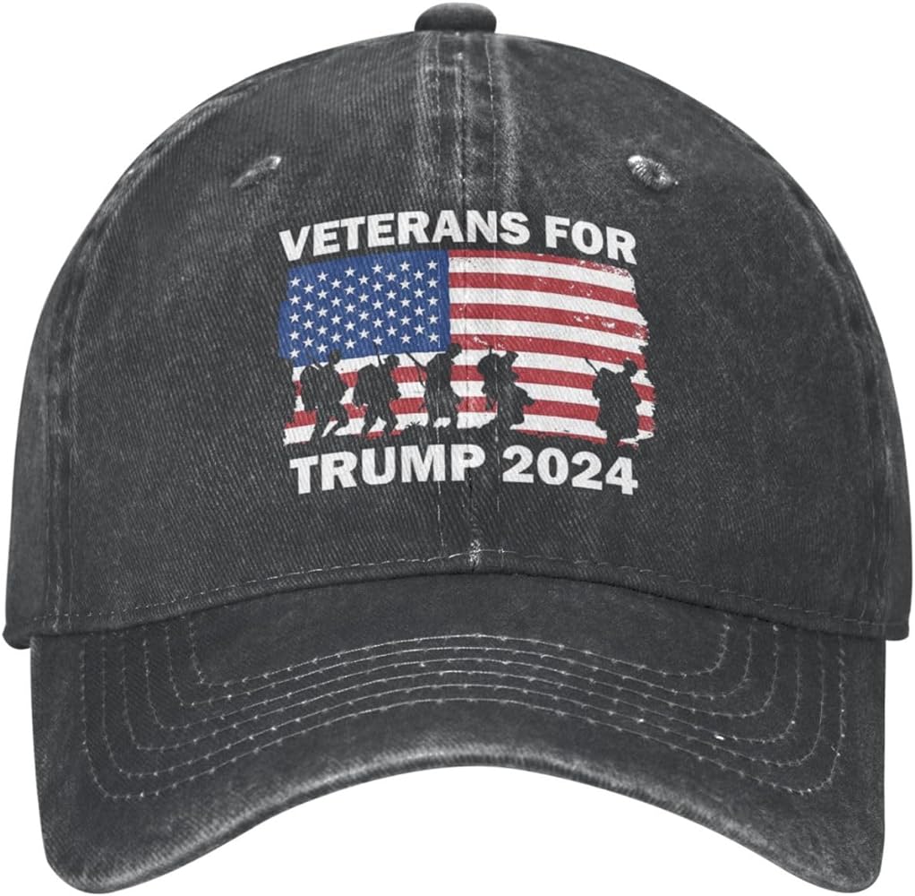 Trump 2024 Hat Veterans for Trump 2024 Hat Women Dad Hats Graphic Hats