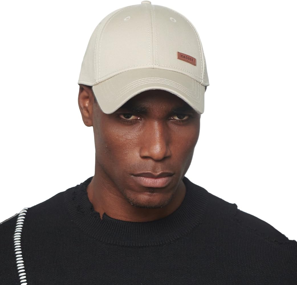 CACUSS Men's Cotton Dad Hat Classic Baseball Cap with Adjustable Buckle Closure Golf Cap