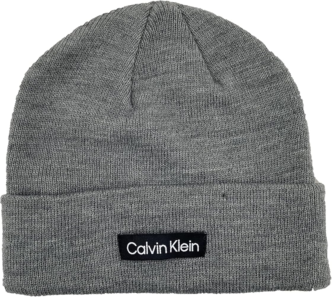 Calvin Klein Men`s Logo Cuff Beanie