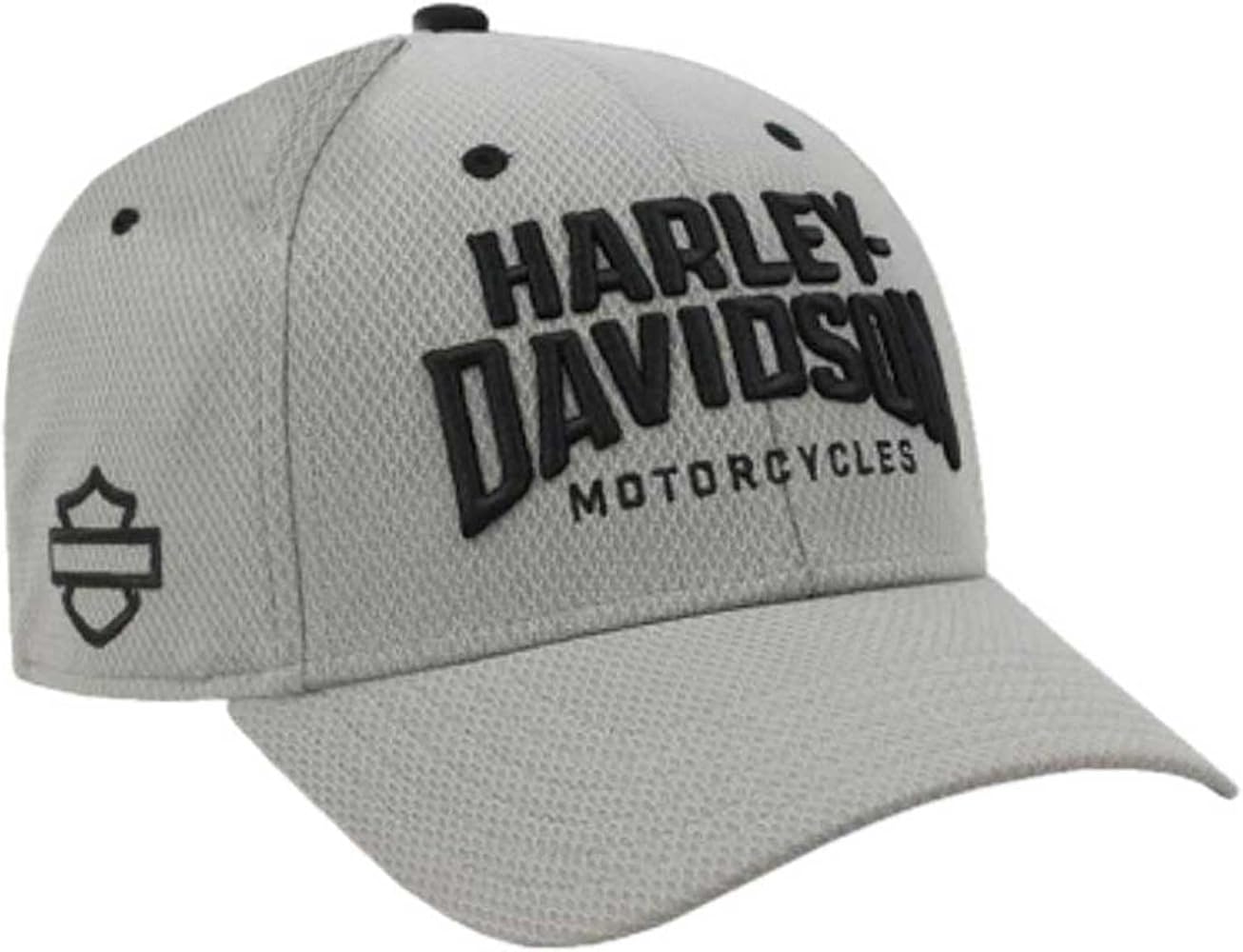 Harley-Davidson Men's Embroidered Athletic Curved Bill Adjustable Baseball Cap Gray