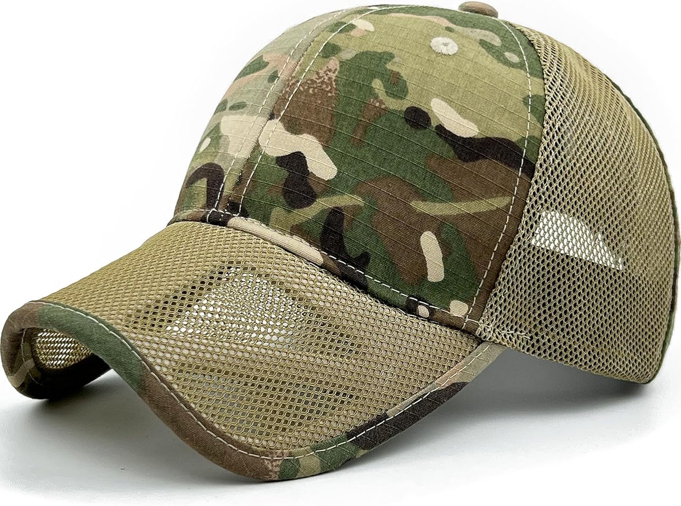 Mens Camo Mesh Baseball Hat American Flag USA Eagle Tactical Operator Patriotic Caps US Army Military OCP Ball Hats