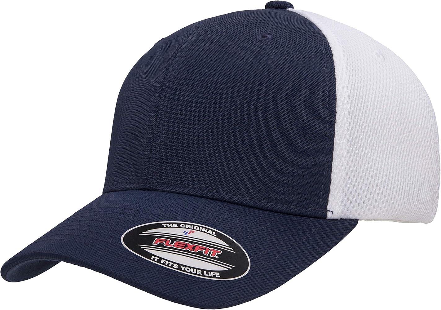 Flexfit unisex adult 6533 Hat, Navy/White, Large-X-Large US