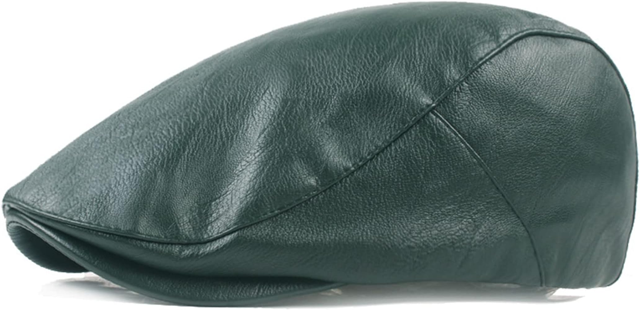 Men's Classic Faux Leather PU Driving Ivy Hat Fishing Golf Beret Newsboy Flat Cap Cabbie