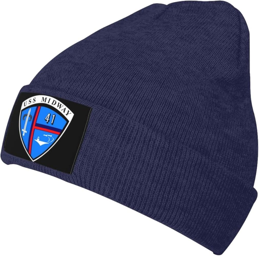 USS Midway Cv-41 Beanie Hat Men'Swomen'S Christmas Cap Unisex Headwear