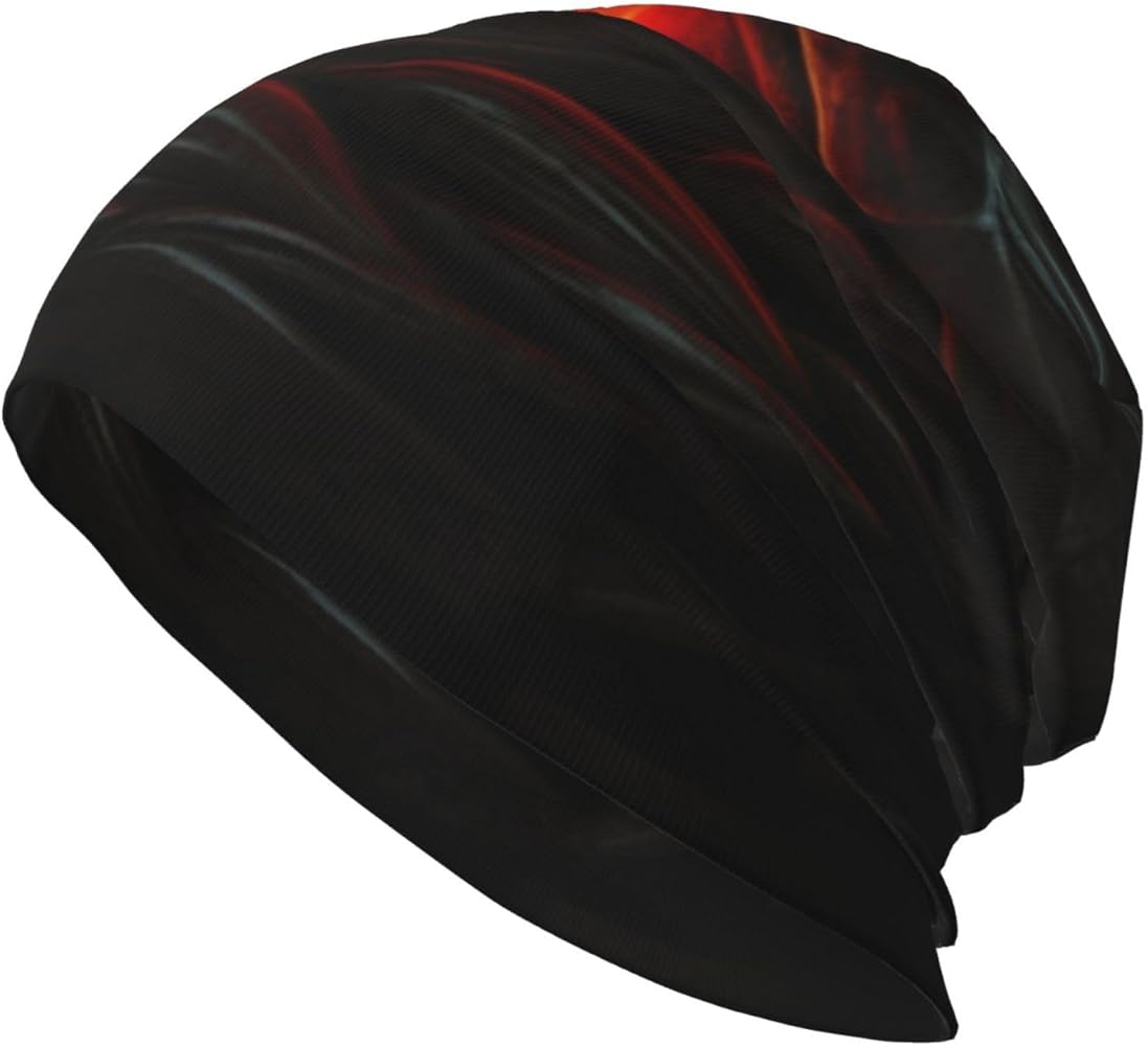 Glowing Red Eye of Black Dragon Beanie Hat Skull Caps for Men Women,Bike Hard Hat Helmet Liner