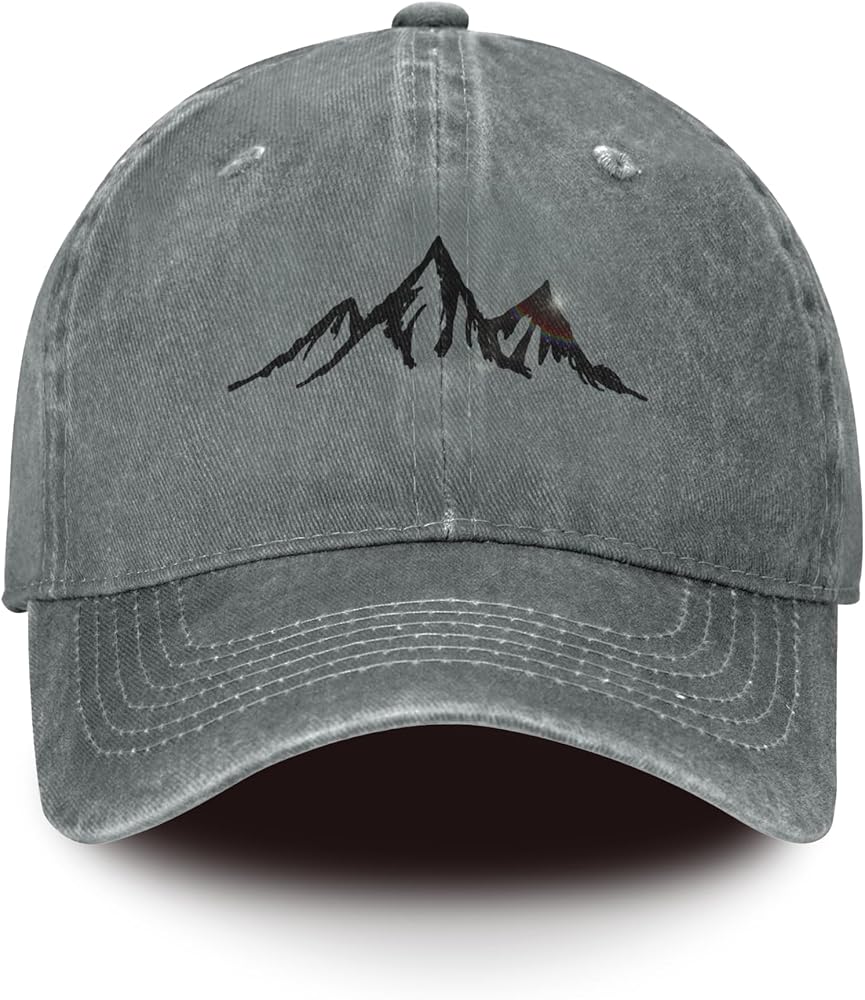 Mountain Baseball Hats Soft Men Cotton Ball Cap Minimalist Style