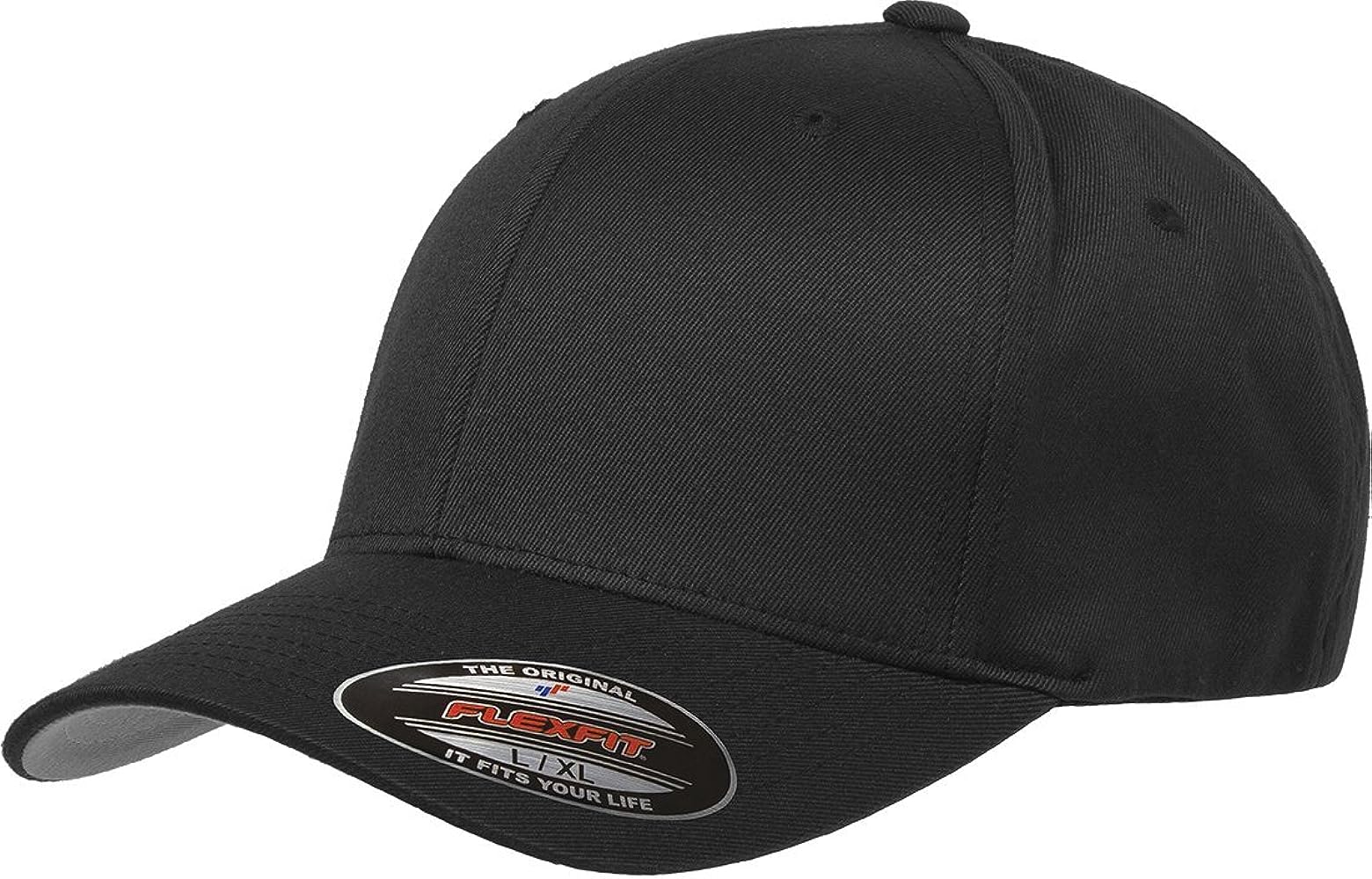 Flexfit 6277 Wooly Combed Twill Cap … Black