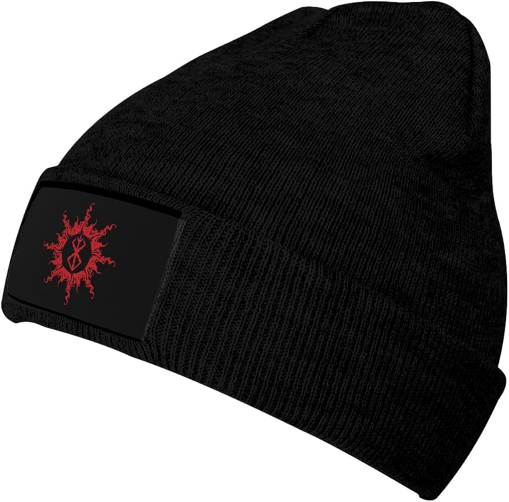 Berserk Anime Symbol Knit Hat Men Woman Slouchy Hat Winter Soft Knitted Hat