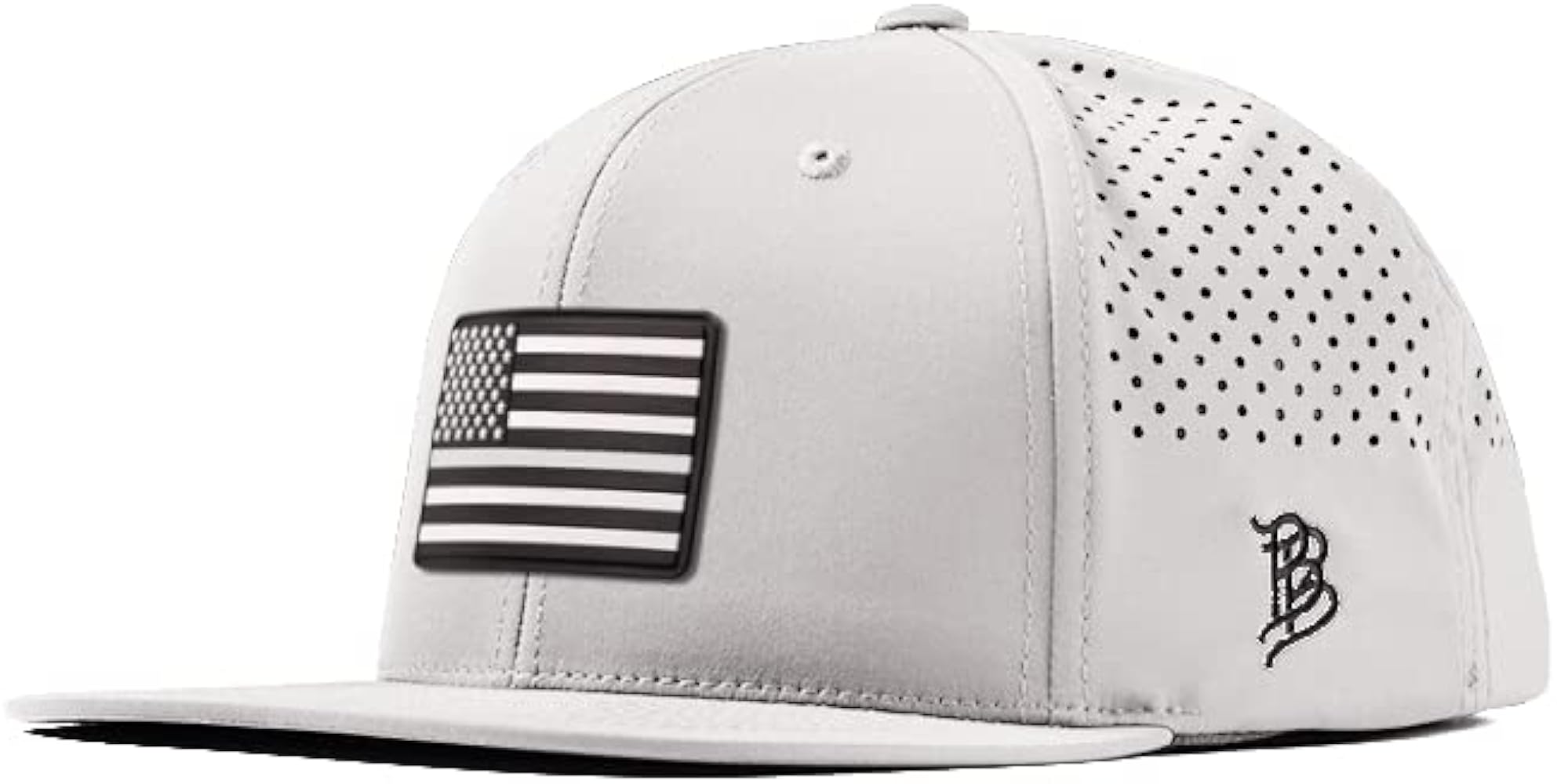 Branded Bills Vintage Old Glory PVC Flat Performance, Snapback Closure, Lightweight, Comfortable Baseball Cap