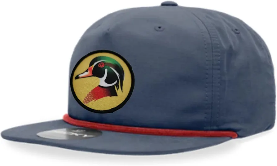 Wood Duck Rope Snapback Hat Cap Patch (Navy/Red Rope)