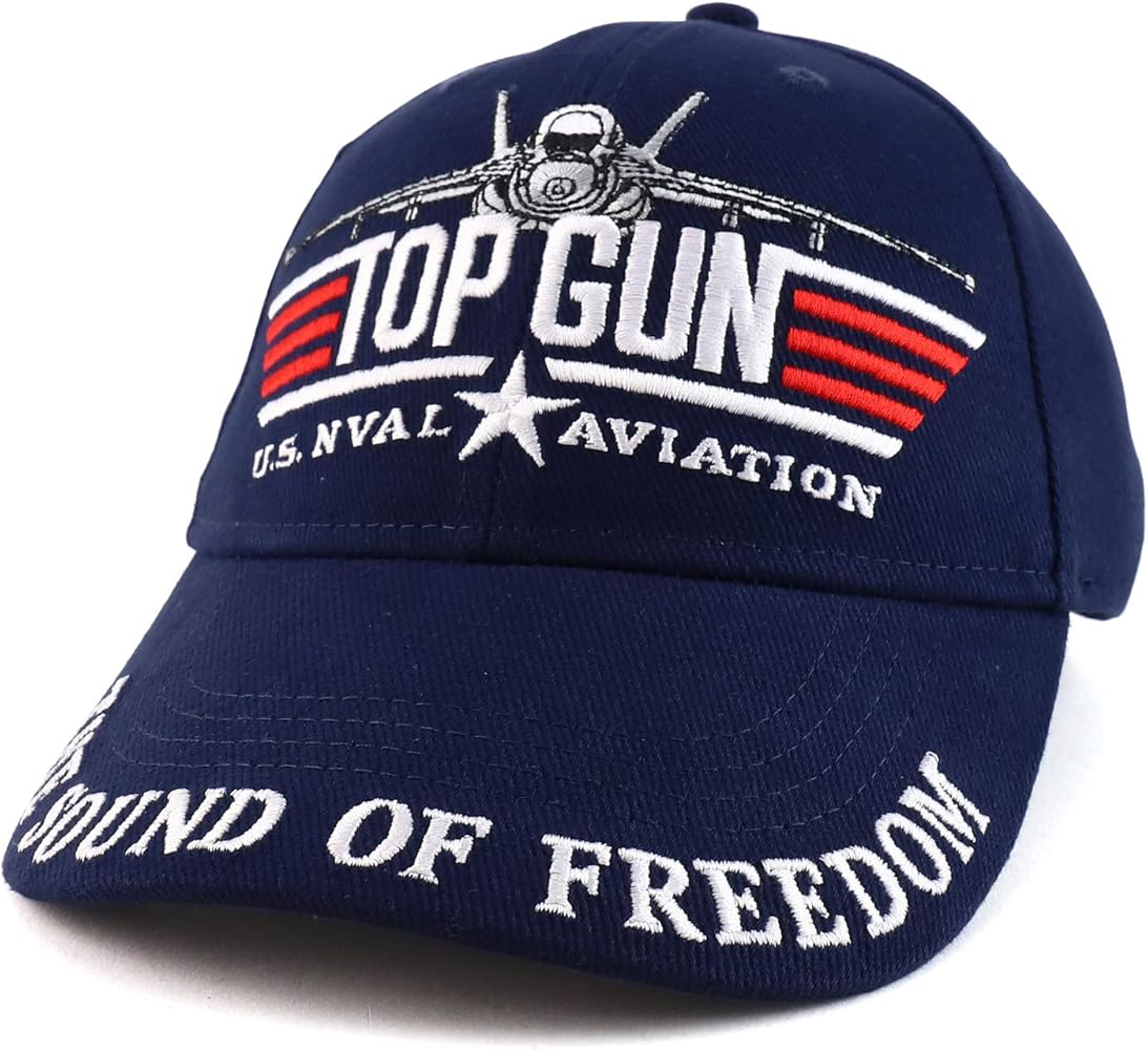 US Navy Top Gun Military Aviation Embroidered Adjustable Baseball Cap - Navy