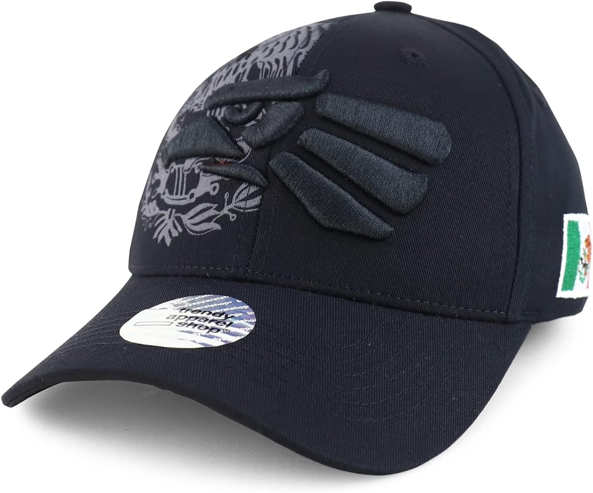 Trendy Apparel Shop Hecho En Mexico Eagle 3D Embroidered Structured Baseball Cap